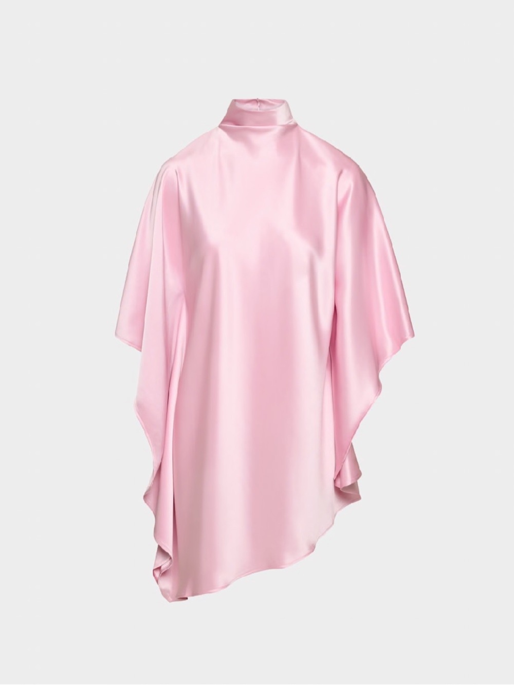 Aritzia Pink Asymmetrical Satin Cape Dress